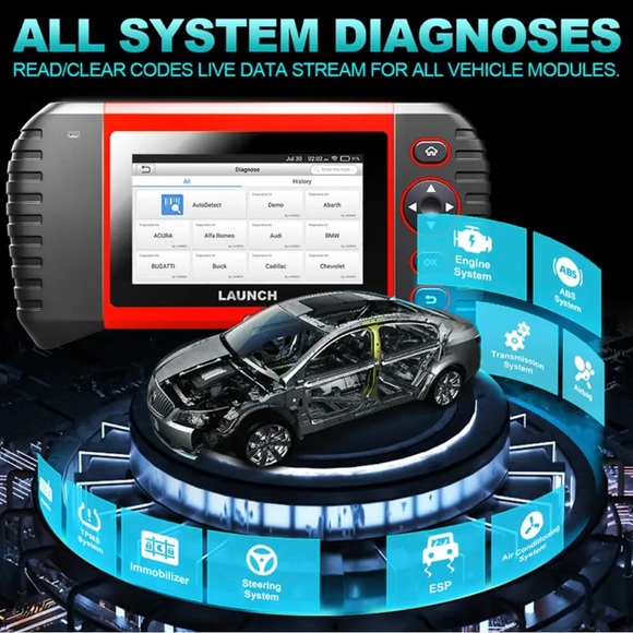 LAUNCH Touch Pro Elite Car Full System Diagnostic Tool OBD2 Scanner Code Reader - Picture 7 of 12